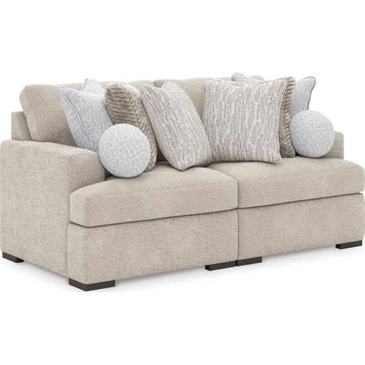Cuddle Plush 2 Piece Modular Sectional - Arctic