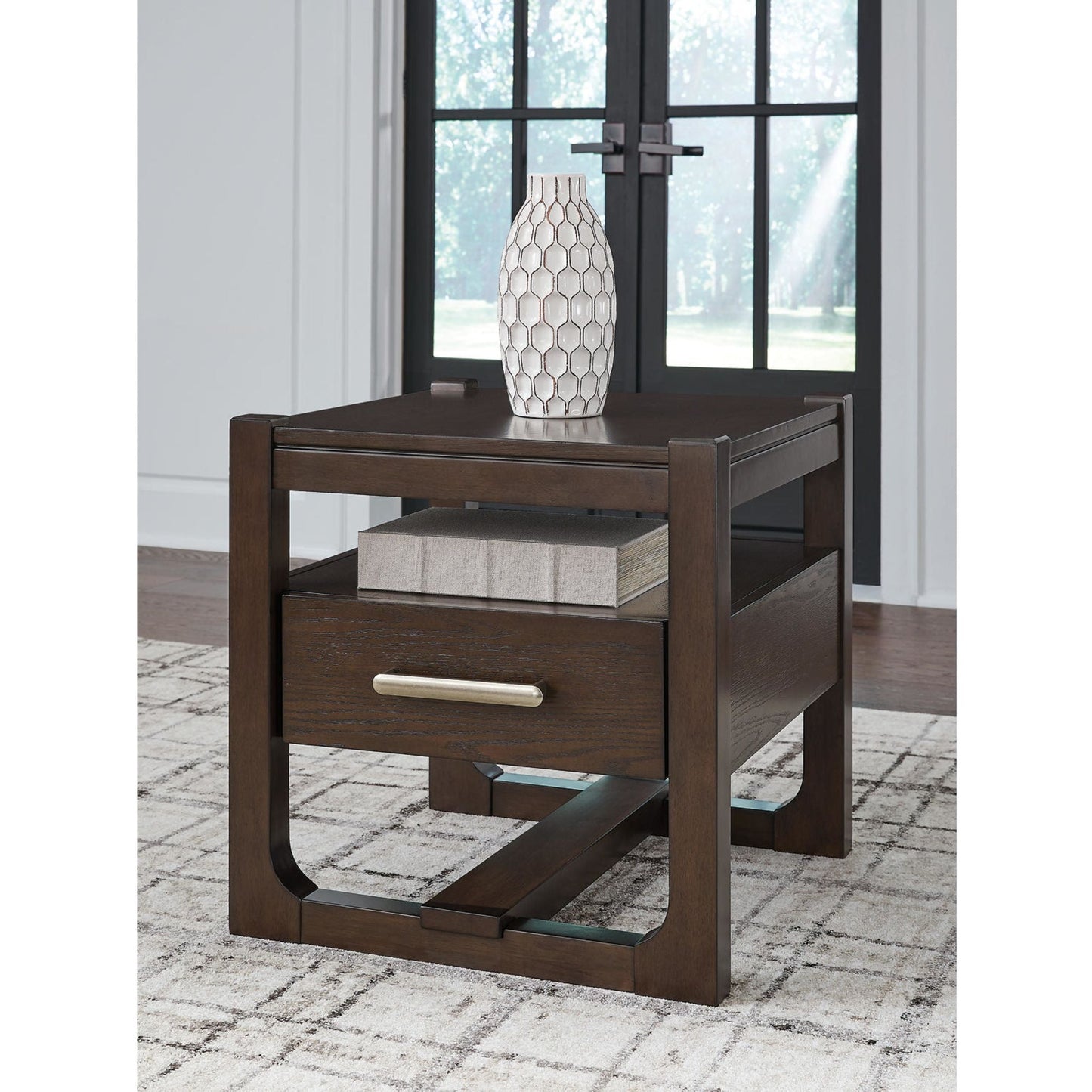 Breckington End Table - Dark Brown