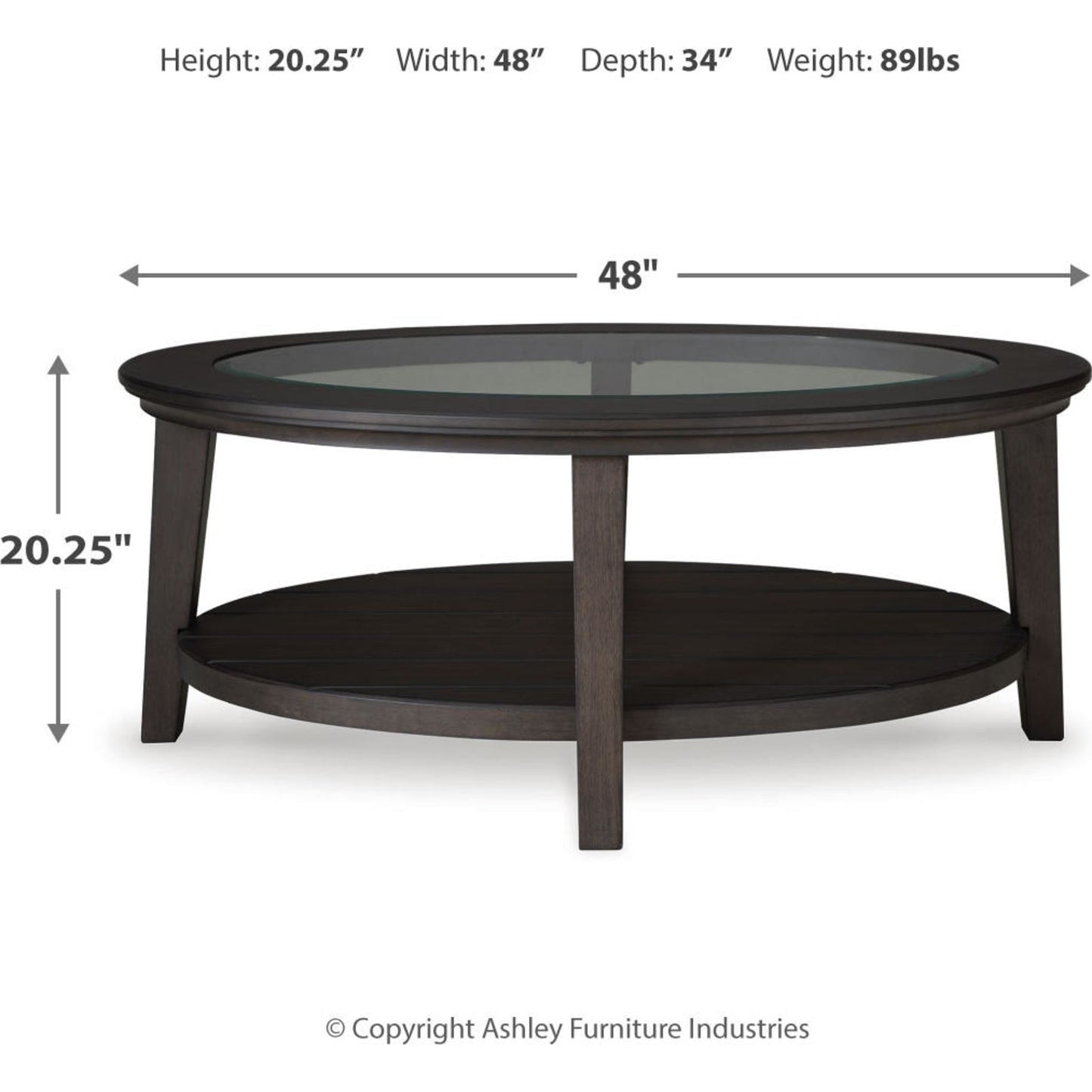 Celamar Coffee Table - Dark Brown
