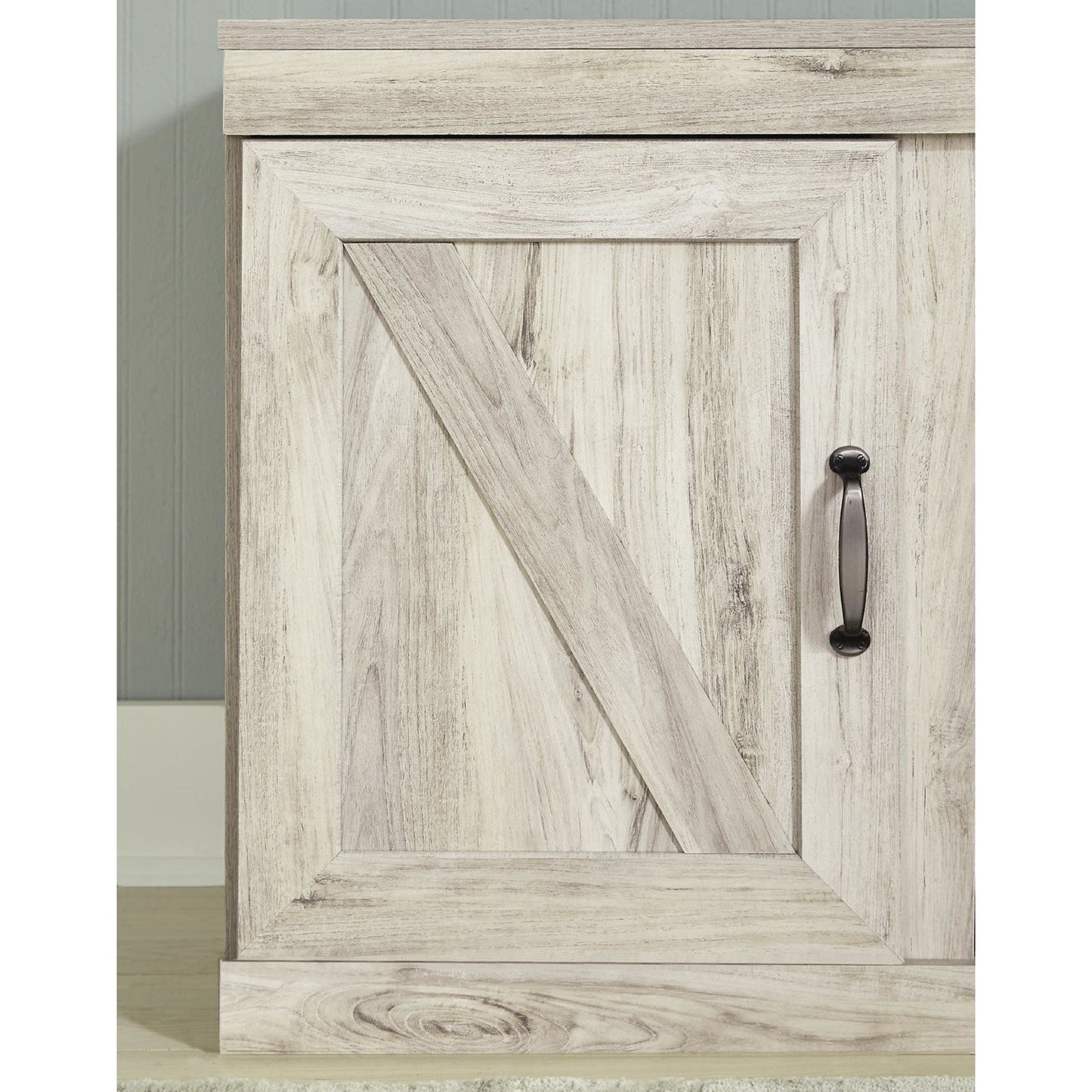 Bellaby TV Stand with Fireplace - Whitewash