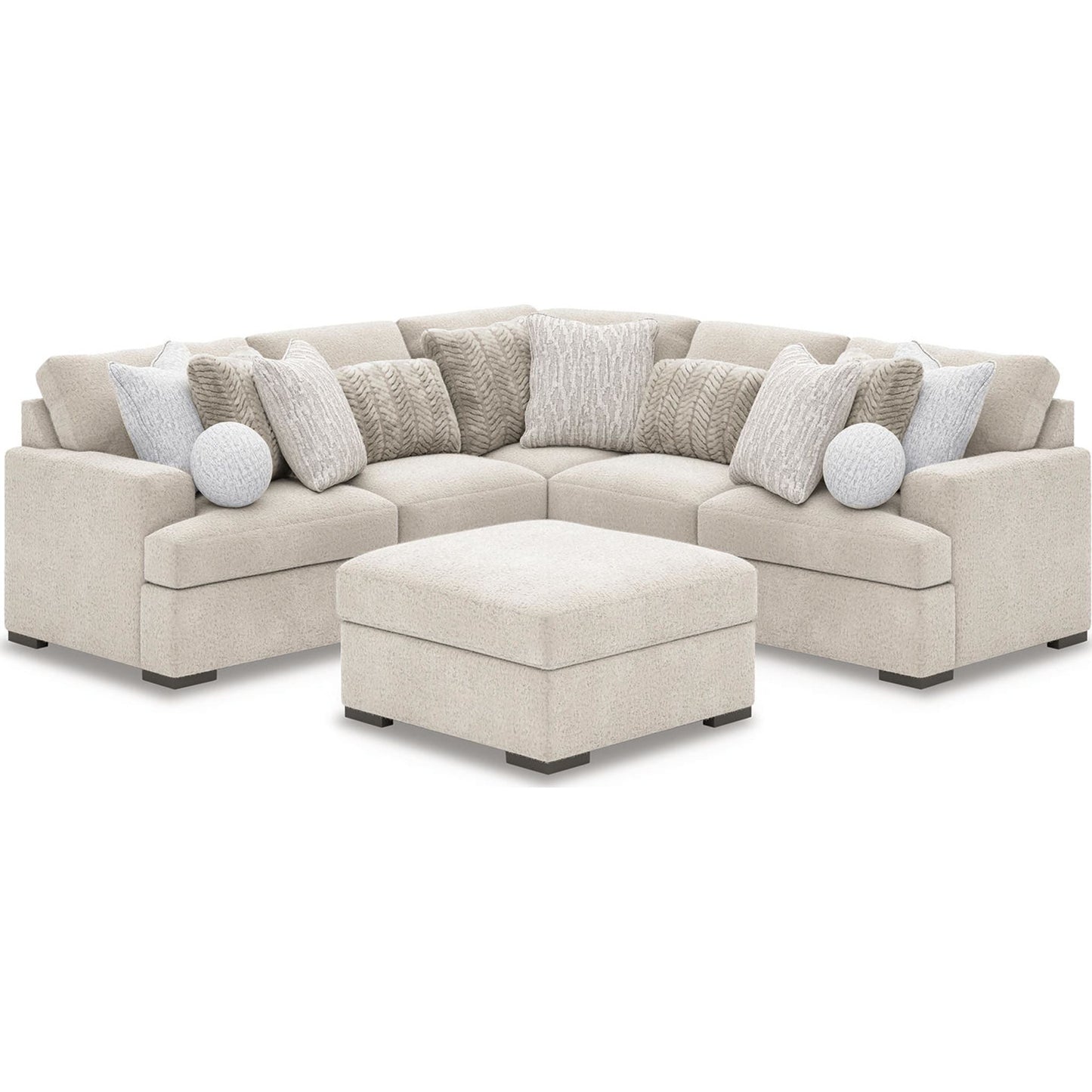 Cuddle Plush 5 Piece Modular Sectional