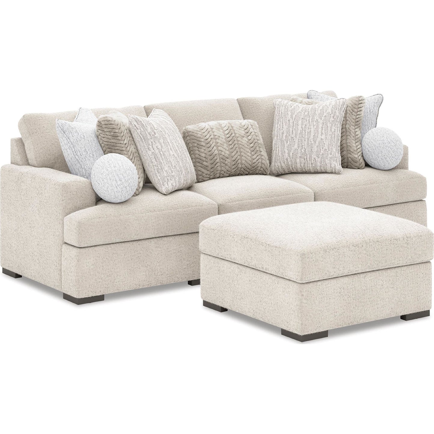 Cuddle Plush 3 Piece Modular Sectional - Arctic