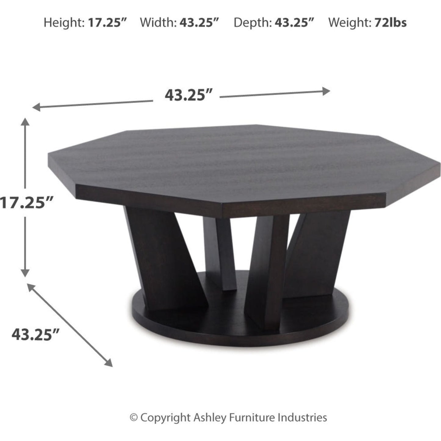 Chasinfield Accent Table - Dark Brown