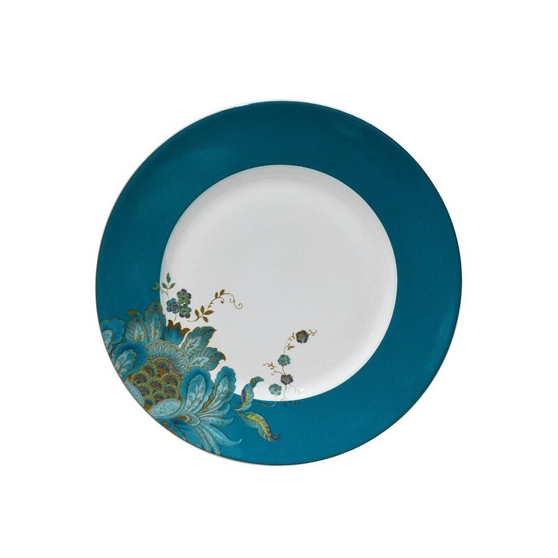 222 Fifth Eliza 16-Piece Porcelain Dinnerware Set, Teal