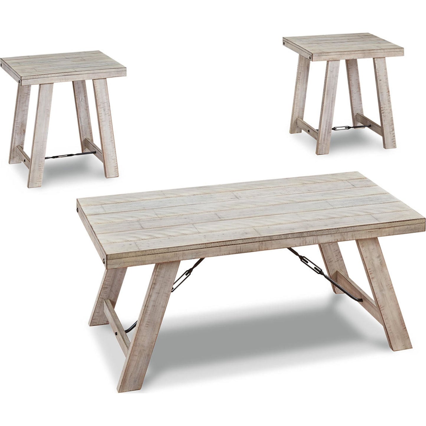 Carynhurst 3 Pack Tables - Whitewash