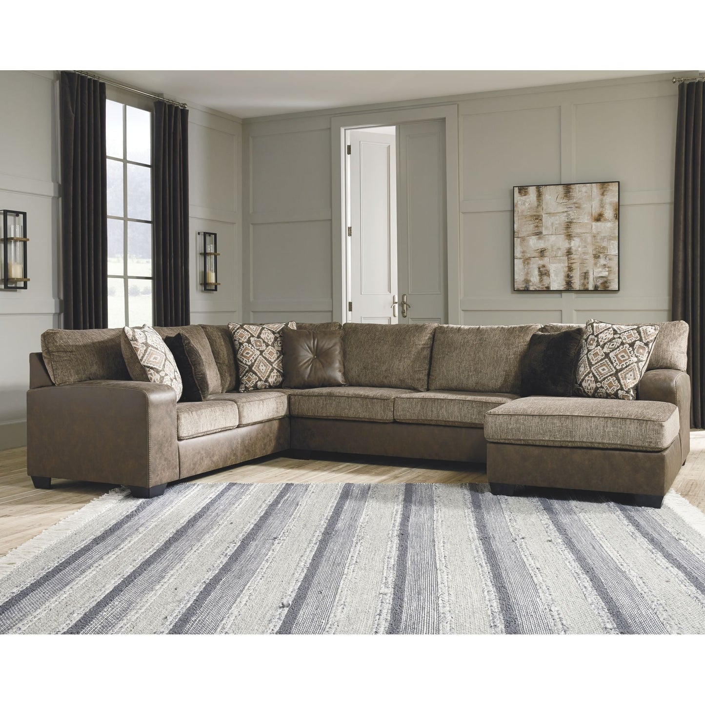 Abalone 3 Piece Sectional with Chaise