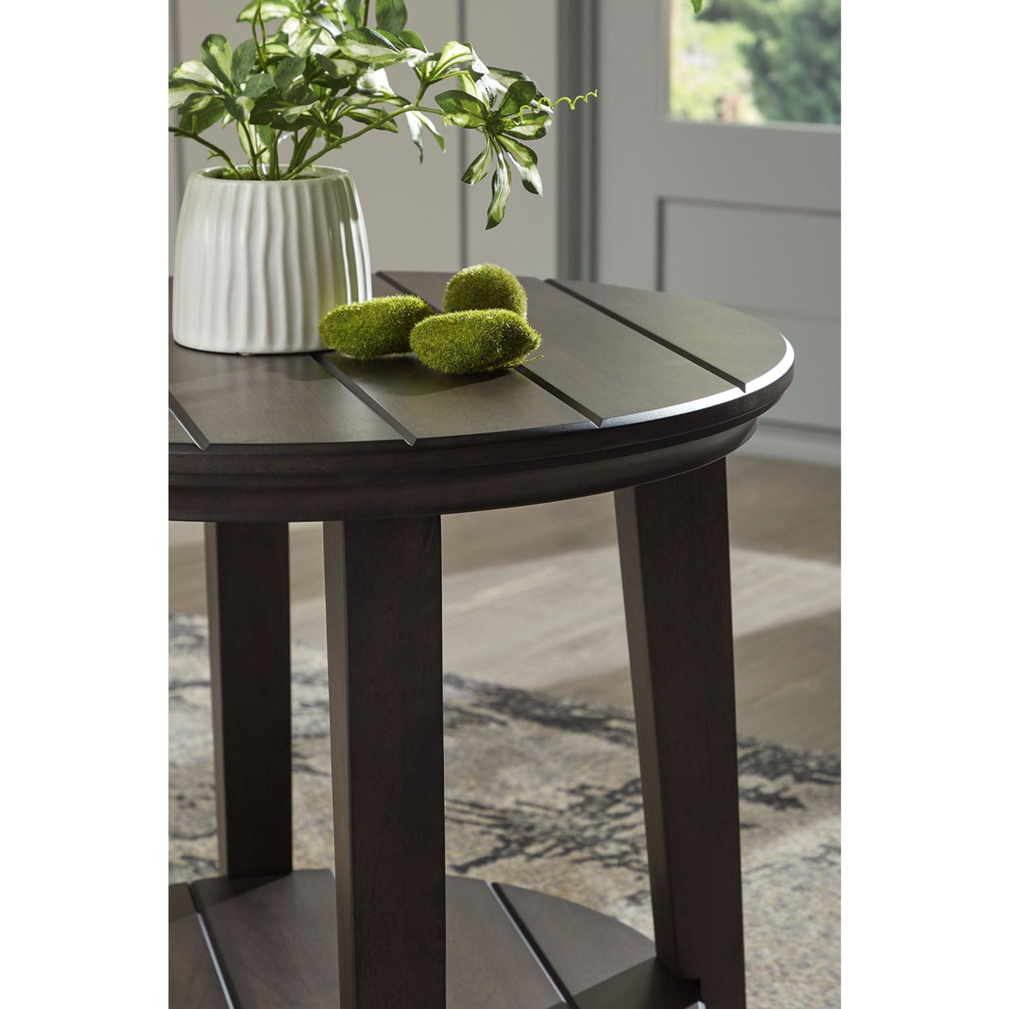 Celamar End Table - Dark Brown