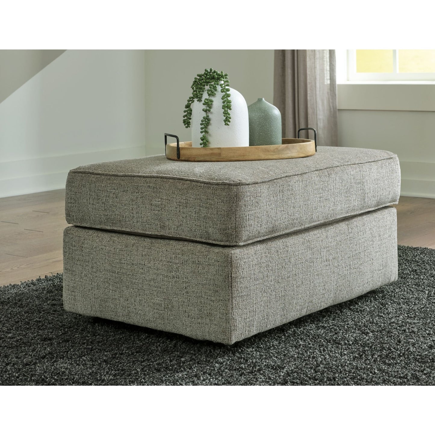 Cascilla Ottoman - Pewter