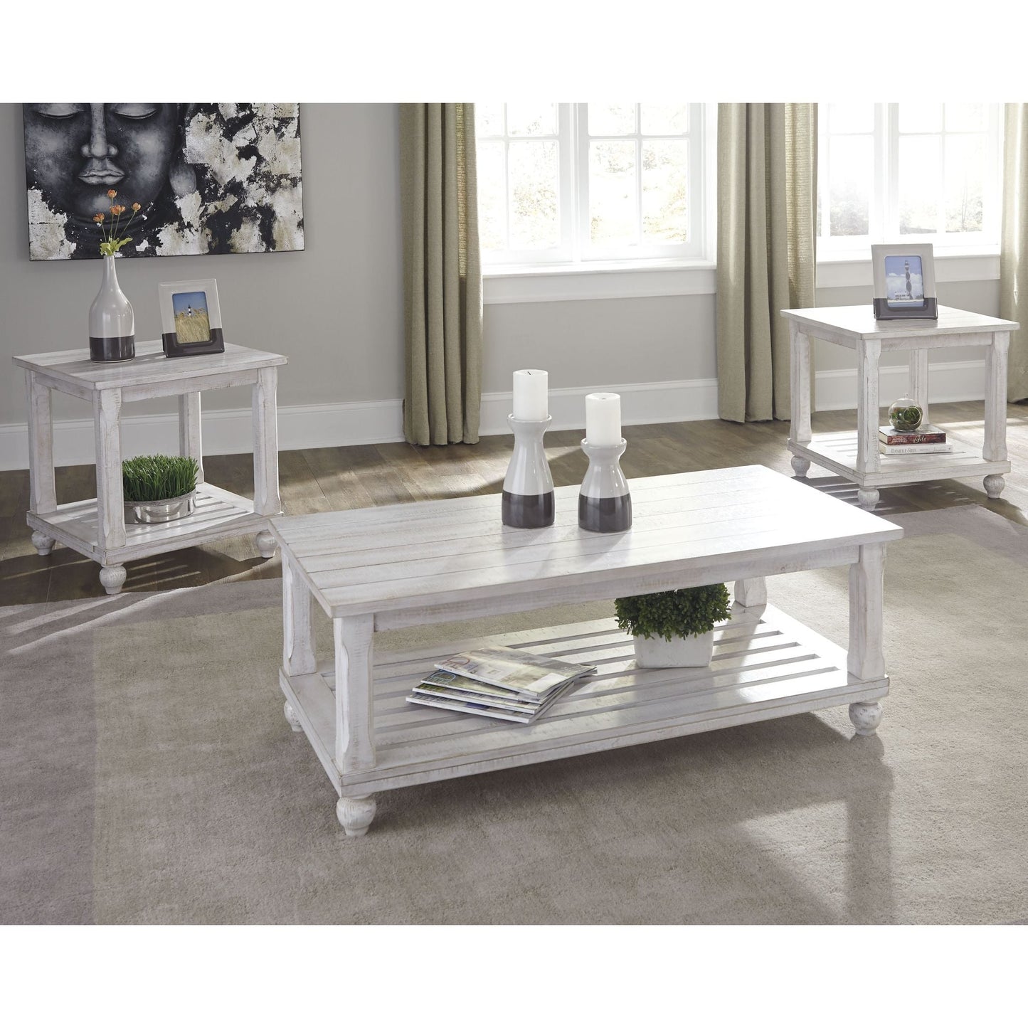 Cloudhurst 3 Pack Tables - White