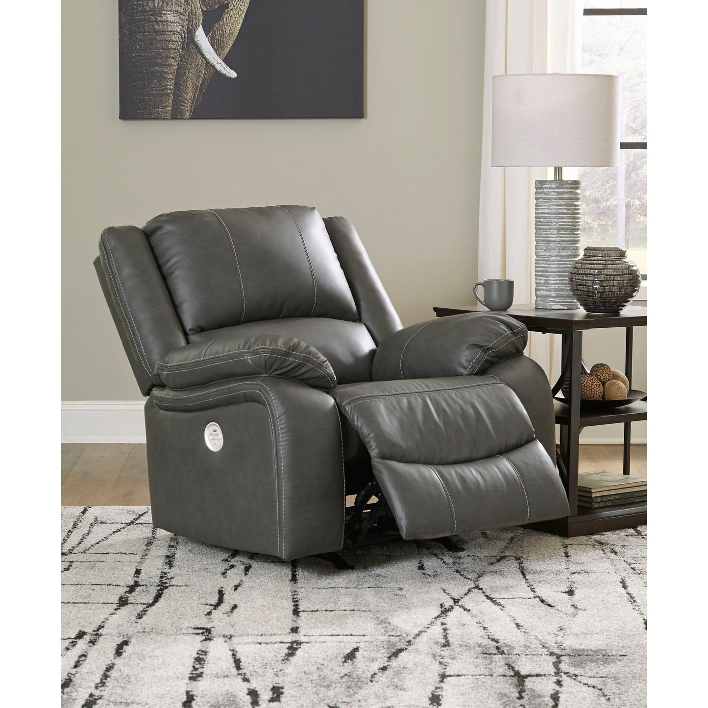 Calderwell Power Rocker Recliner - Gray