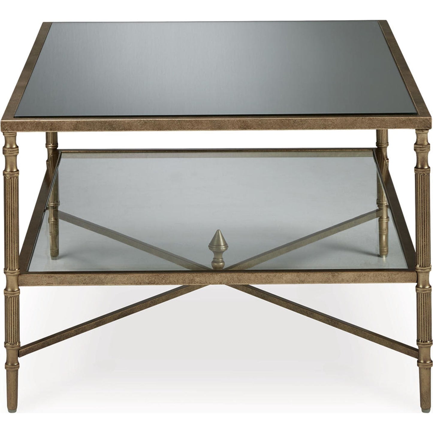 Cloverty Coffee Table - Aged Gold Finish