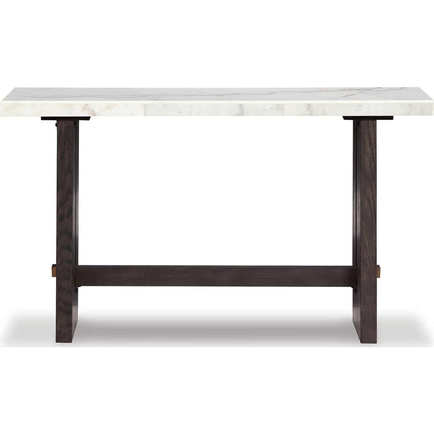 Burkhaus Sofa Table - White/Dark Brown