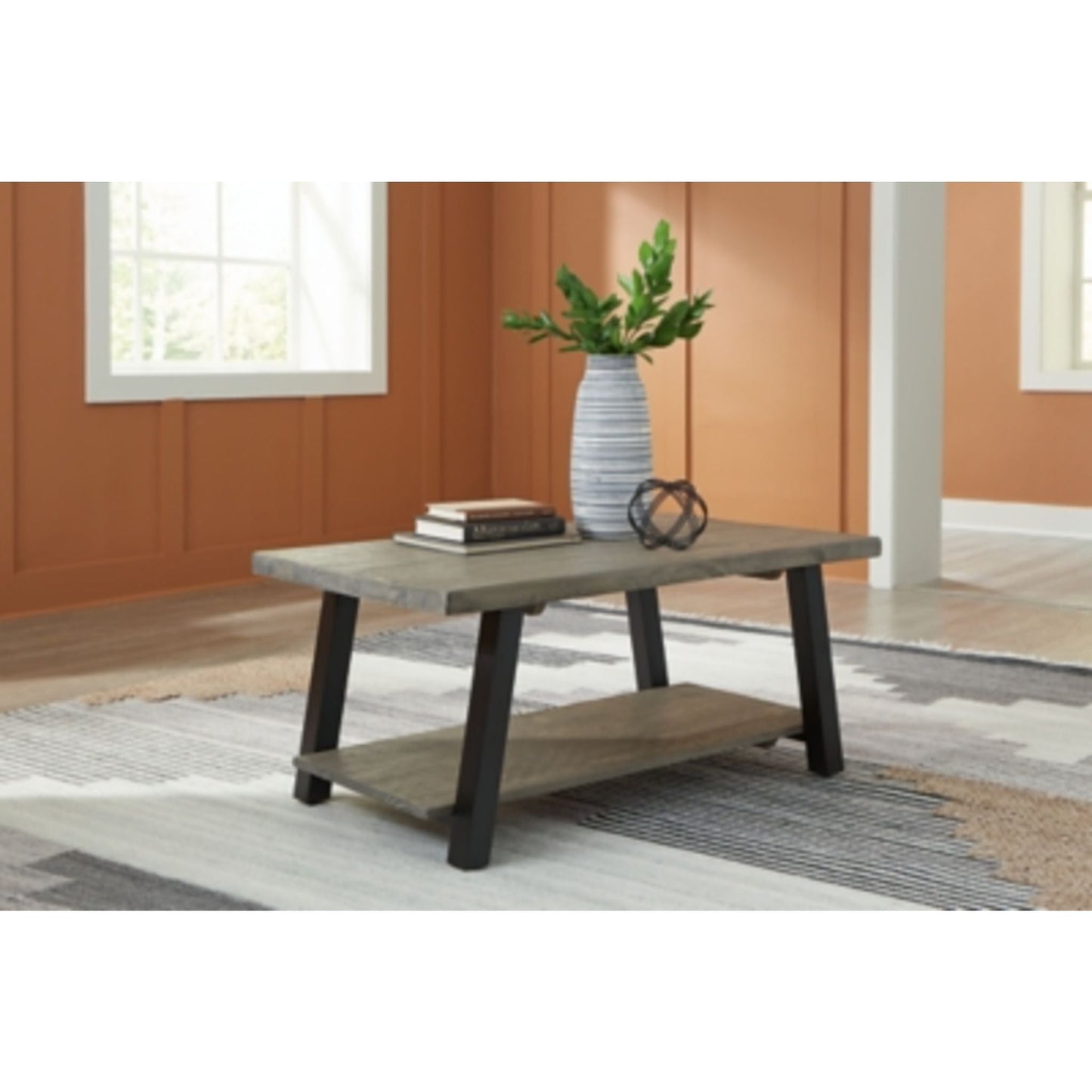 Brennegan Coffee Table - Gray/Black