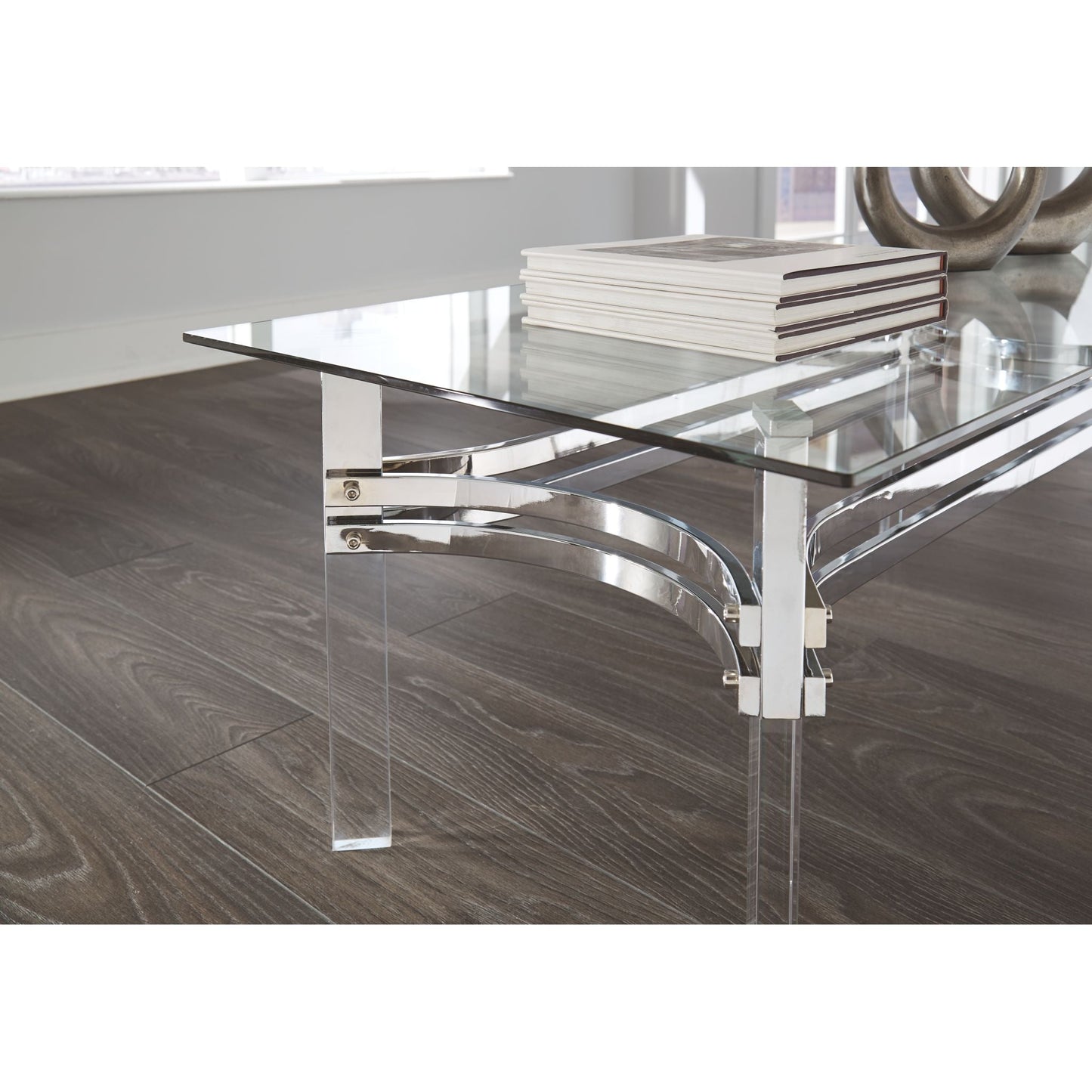 Braddoni Coffee Table - Chrome Finish