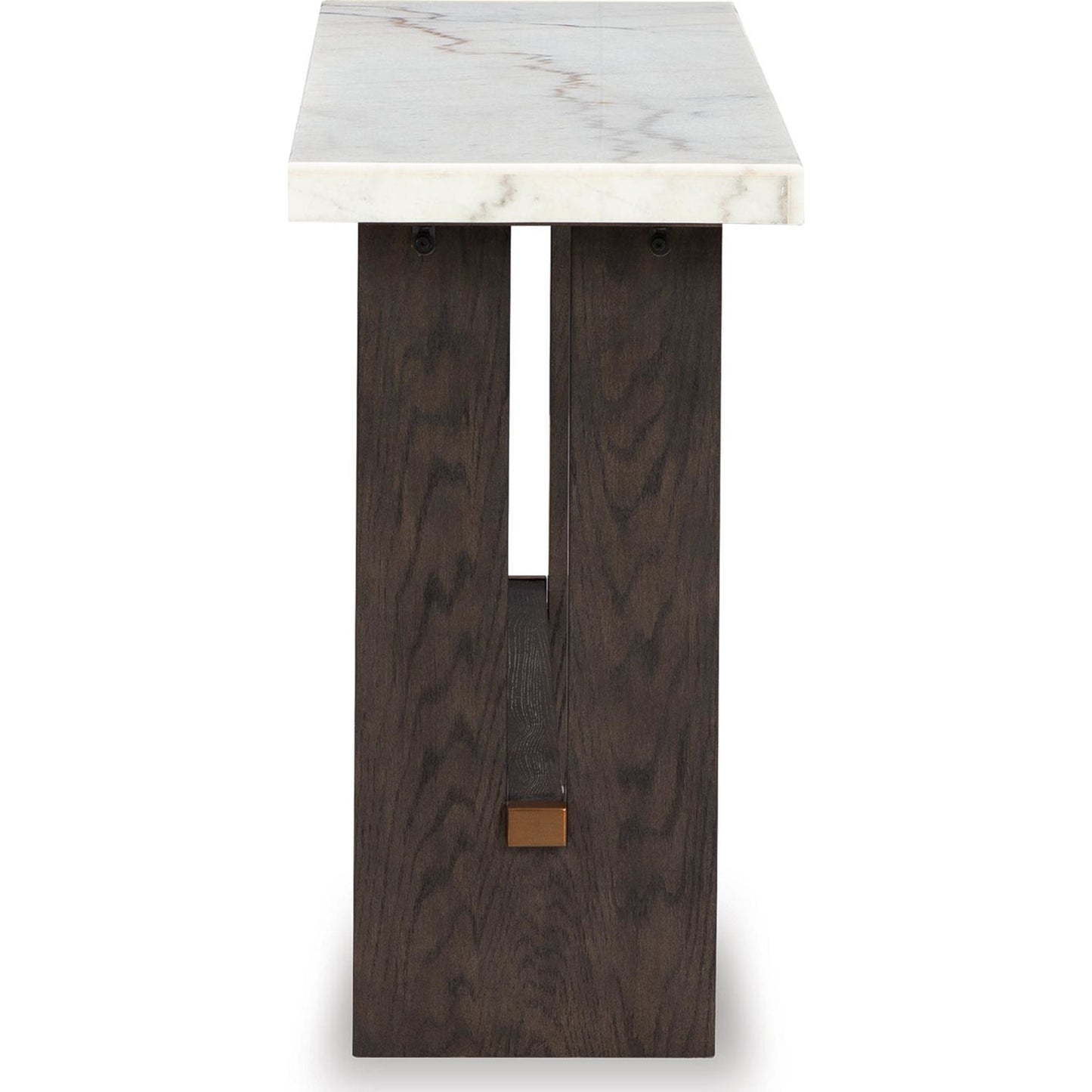 Burkhaus Sofa Table - White/Dark Brown