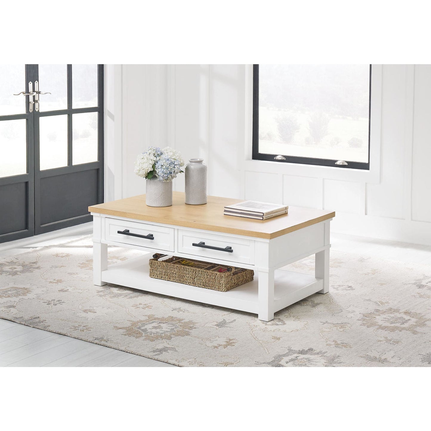 Ashbryn Coffee Table - White/Natural