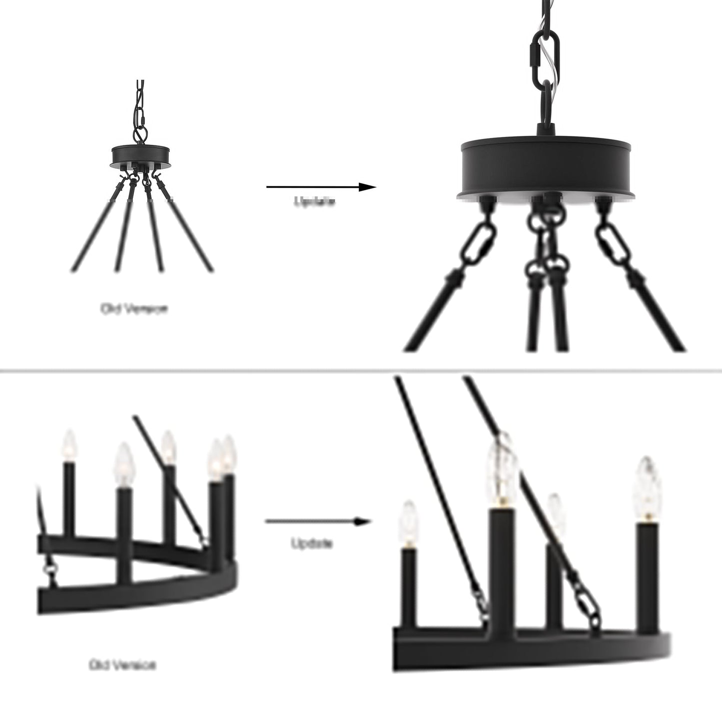 Acroma 12-light Farmhouse 40In Wagon Wheel Chandelier with UL - 40'' D x 138'' H