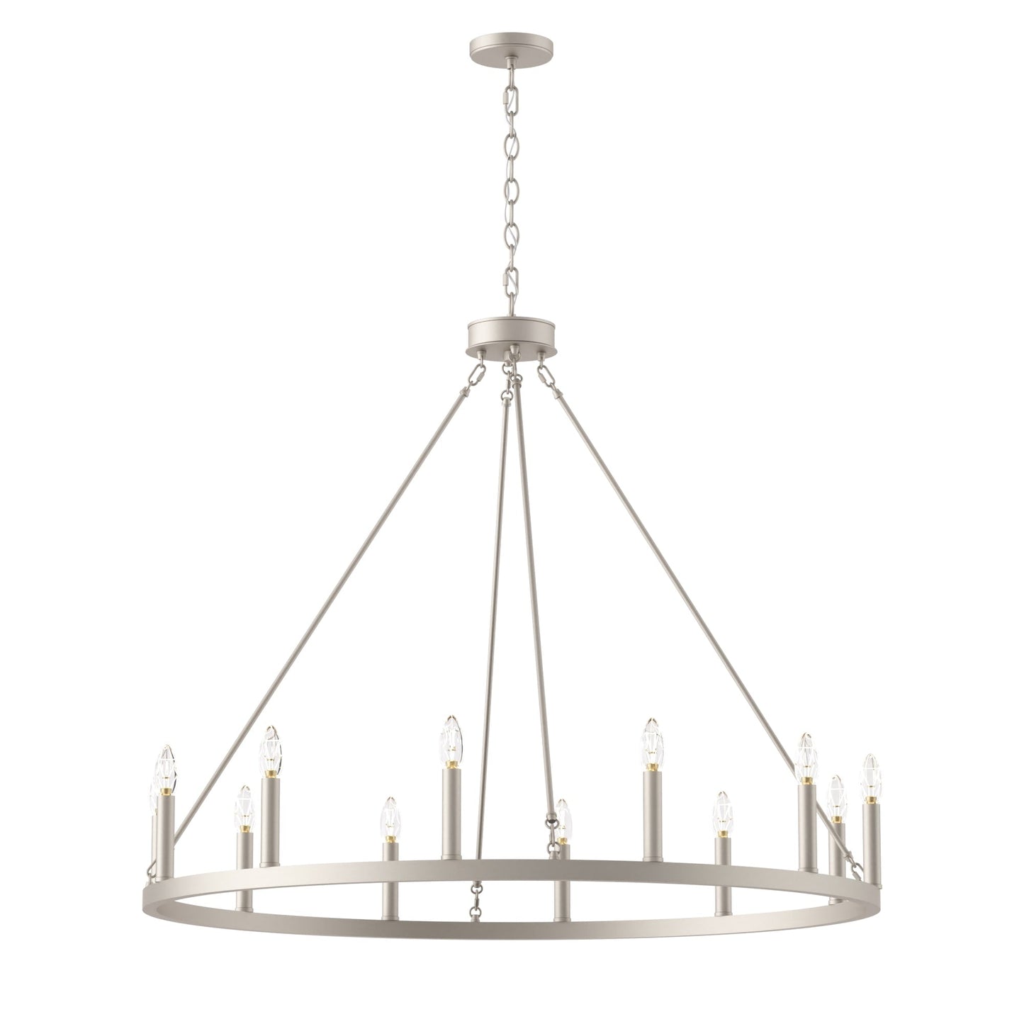 Acroma 12-light Farmhouse 40In Wagon Wheel Chandelier with UL - 40'' D x 138'' H