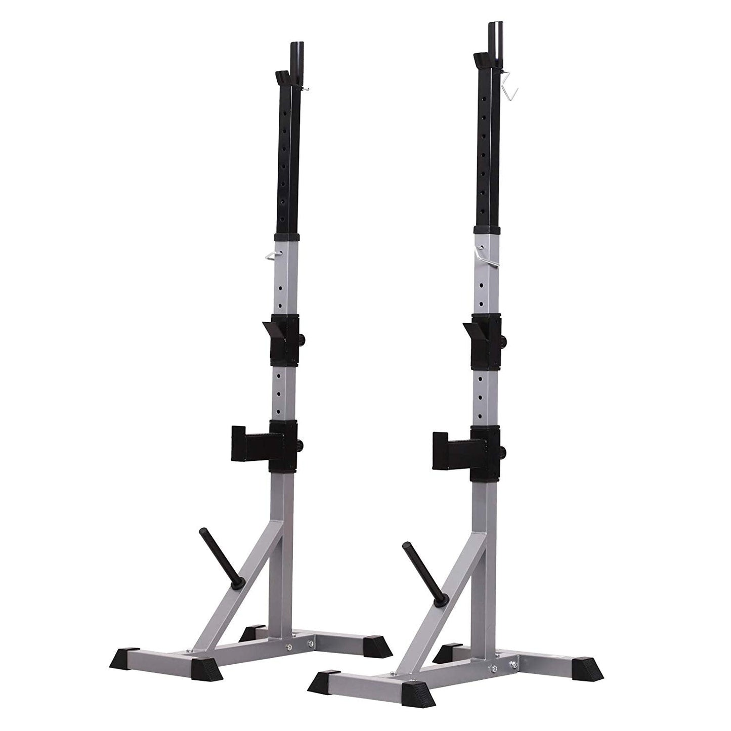 Soozier Steel 2-piece Height Adjustable Barbell Squat Rack/Bench Press - N/A