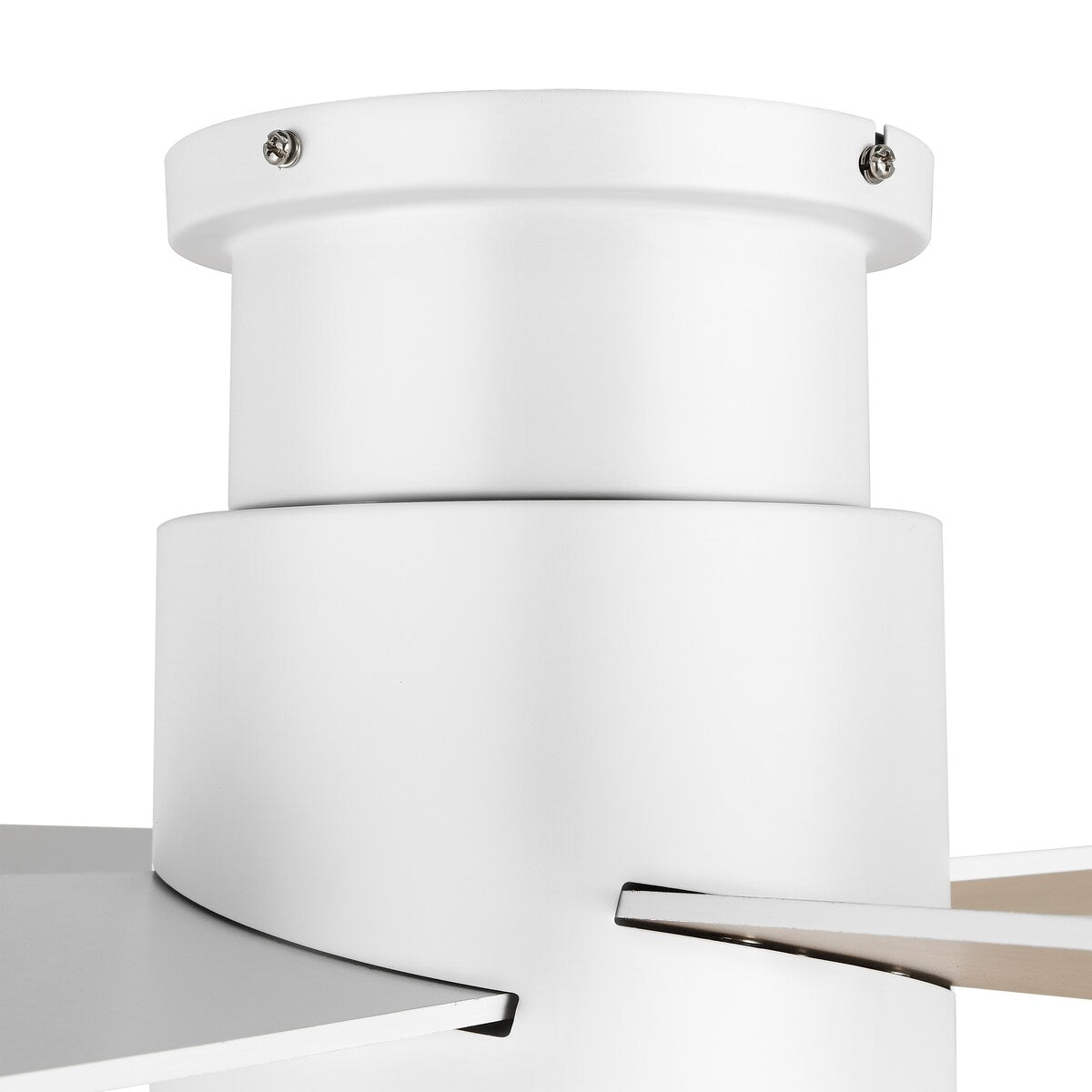 WINGBO 44/52 Inch Flush Mount DC Ceiling Fan with Lights and Remote, 4 Reversible Blades