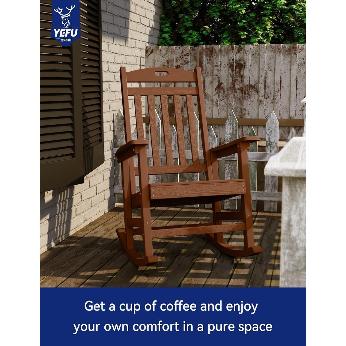 WINSOON All Weather Outdoor Rocking Chair, Set of 2