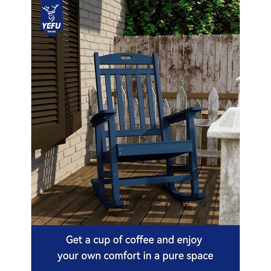 WINSOON All Weather Outdoor Rocking Chair, Set of 2