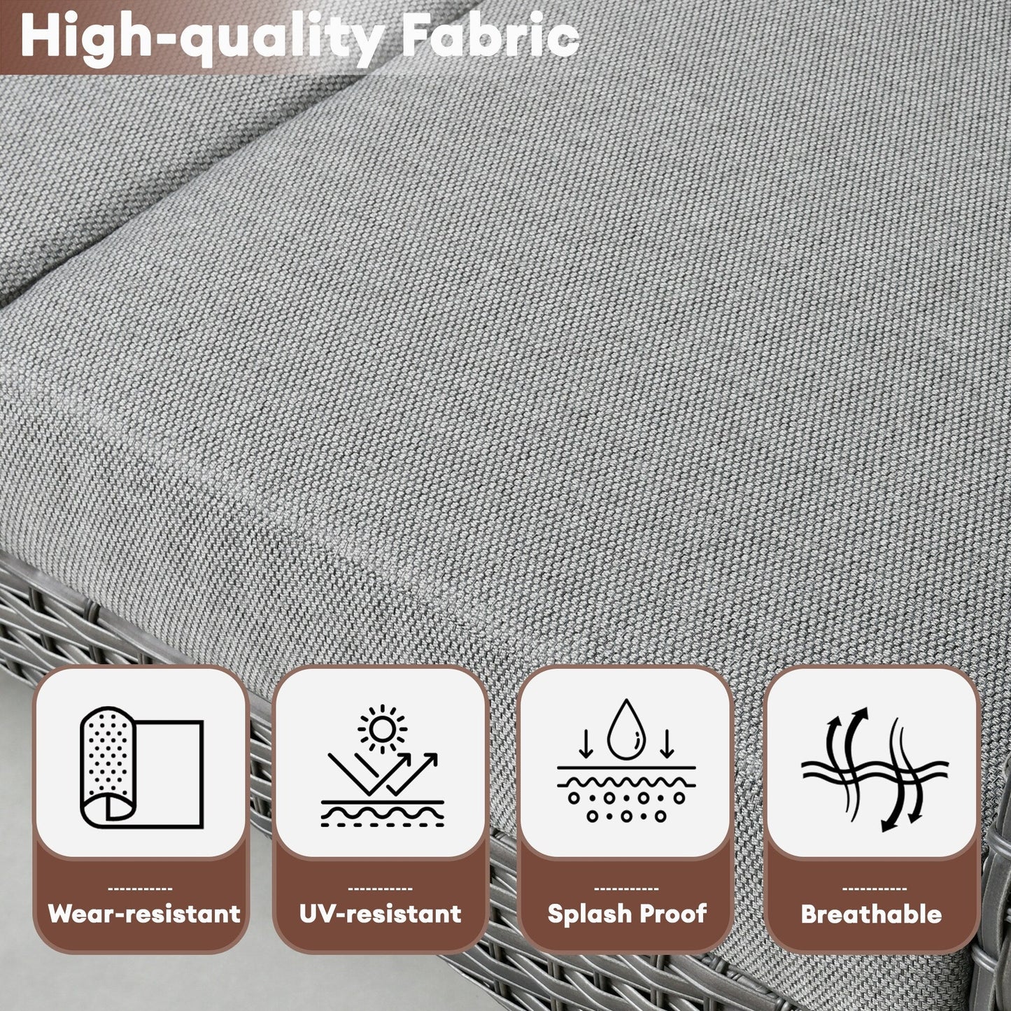 XIZZI 4-piece Outdoor Patio Furniture Conversation Set with Table