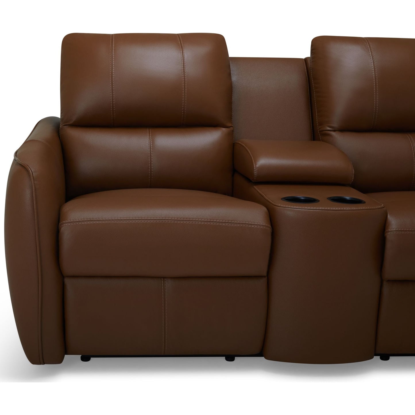 Arlo Power Reclining Loveseat w/ Console - Valencia Biscotti