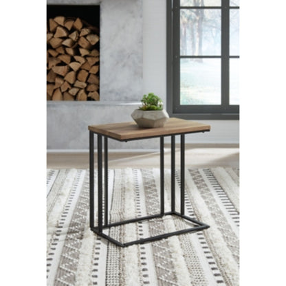 Bellwick Chair Side End Table - Natural/Black