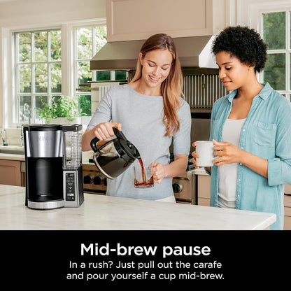 12-Cup Programmable Coffee Brewer, 2 Brew Styles, Adjustable Warm Plate, 60oz Reservoir, Delay Brew, Black Stainless