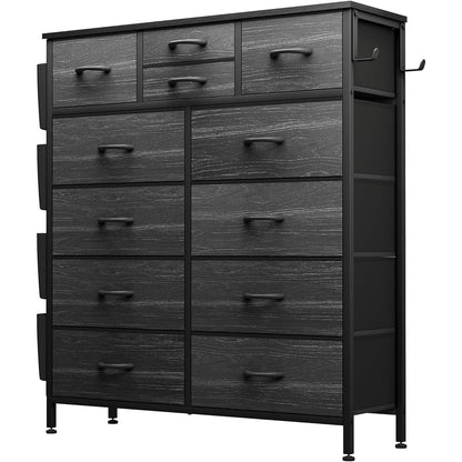 12 Drawer Dresser Fabric Tall Dressers for Bedroom Chest of Drawers