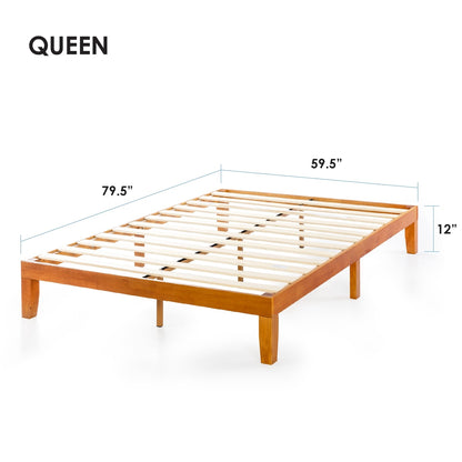 12 Classic Solid Wood Platform Bed Frame