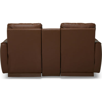 Arlo Power Reclining Loveseat w/ Console - Valencia Biscotti