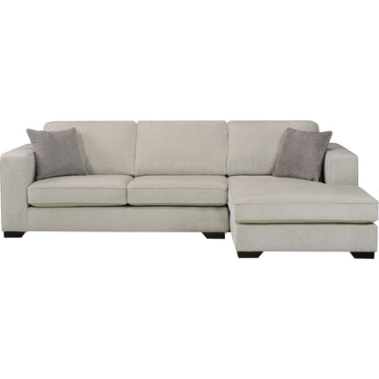 Amber 2 Piece Sectional with Chaise - Cream
