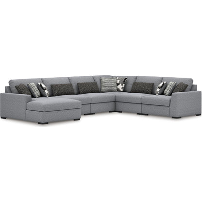 Bealton 6 Piece Sectional with Chaise - Salt and Pepper