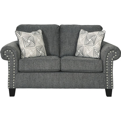 Agleno Loveseat - Charcoal