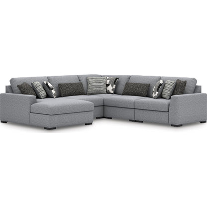 Bealton 5 Piece Sectional with Chaise - Salt and Pepper