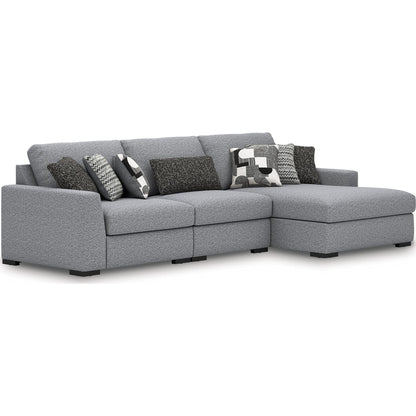 Bealton 3 Piece Sectional with Chaise - Salt and Pepper