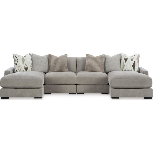 Aslan Court 4 Piece Sectional - Pebble
