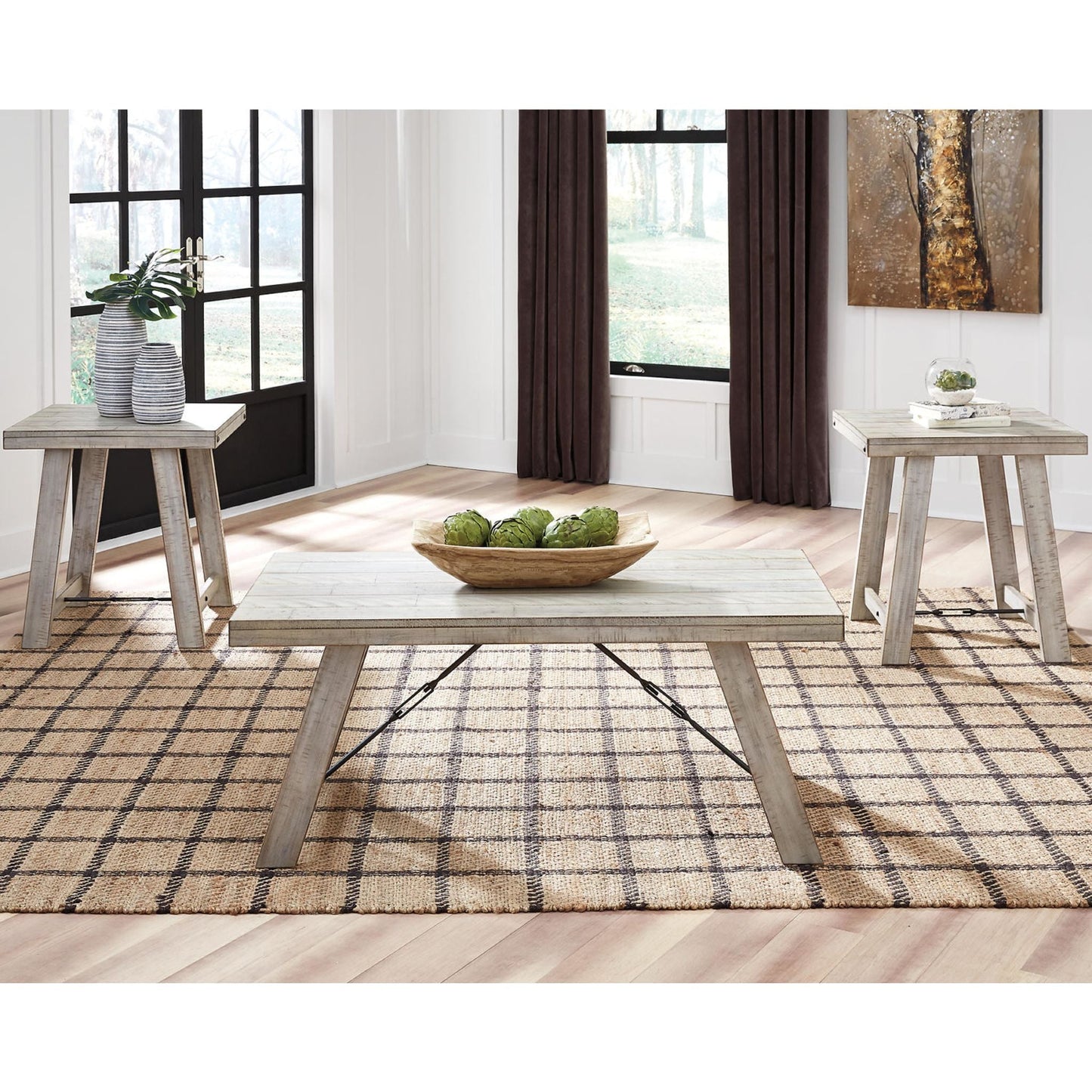 Carynhurst 3 Pack Tables - Whitewash