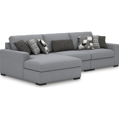 Bealton 3 Piece Sectional with Chaise - Salt and Pepper
