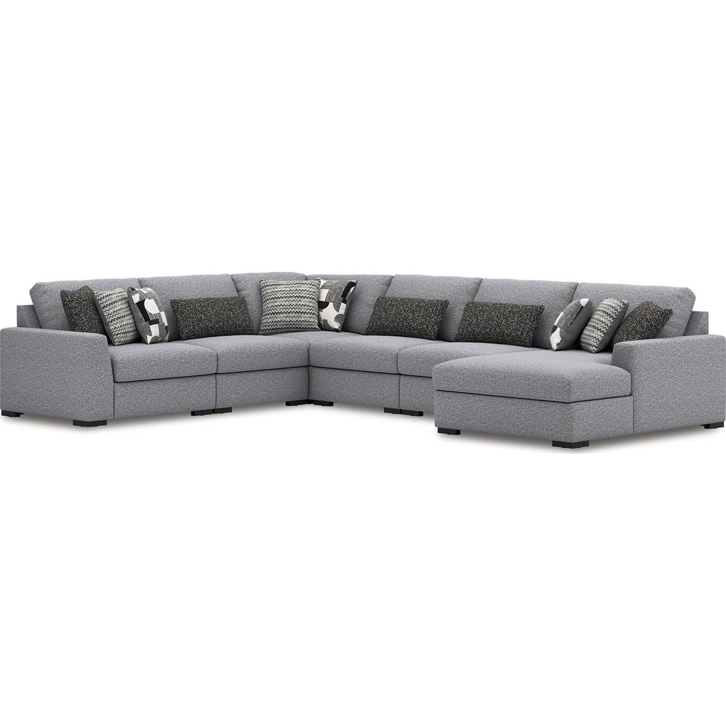 Bealton 6 Piece Sectional with Chaise - Salt and Pepper