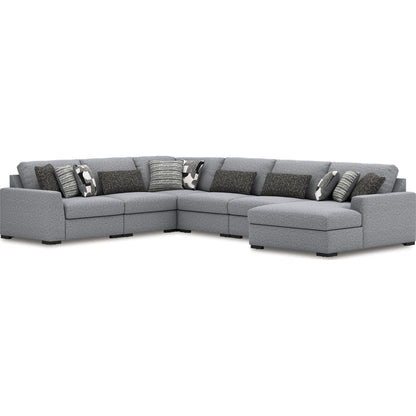 Bealton 6 Piece Sectional with Chaise - Salt and Pepper