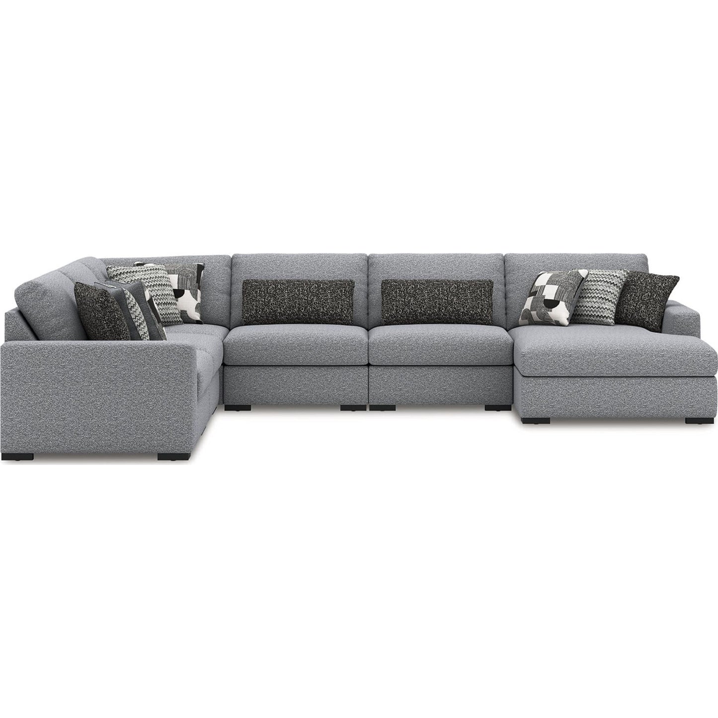 Bealton 6 Piece Sectional with Chaise - Salt and Pepper