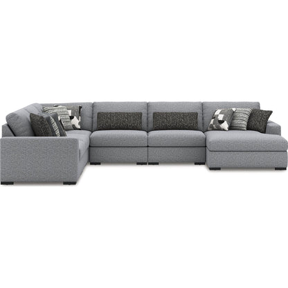 Bealton 6 Piece Sectional with Chaise - Salt and Pepper