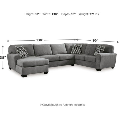 Birkdale Court 3 Piece Sectional with Chaise
