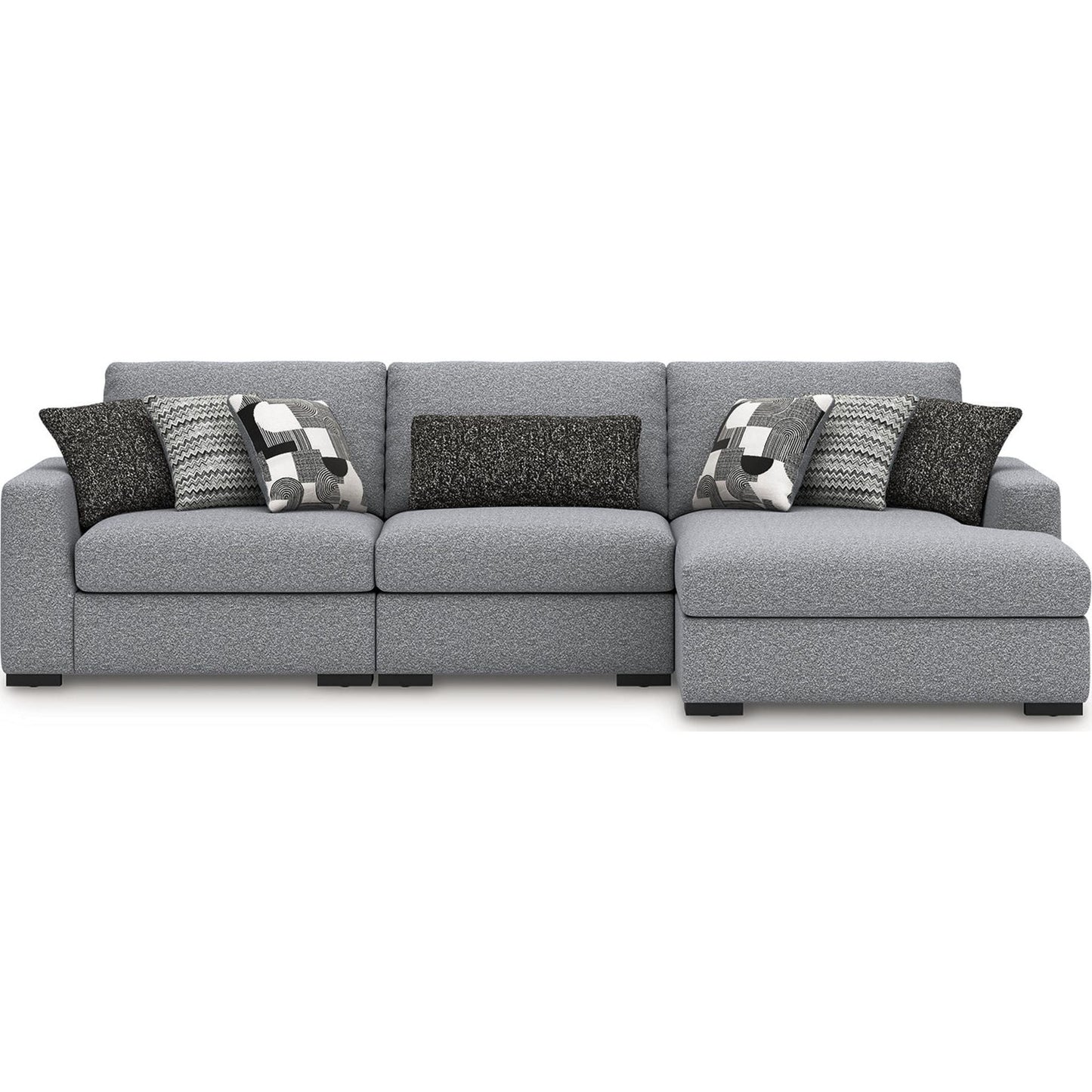 Bealton 3 Piece Sectional with Chaise - Salt and Pepper