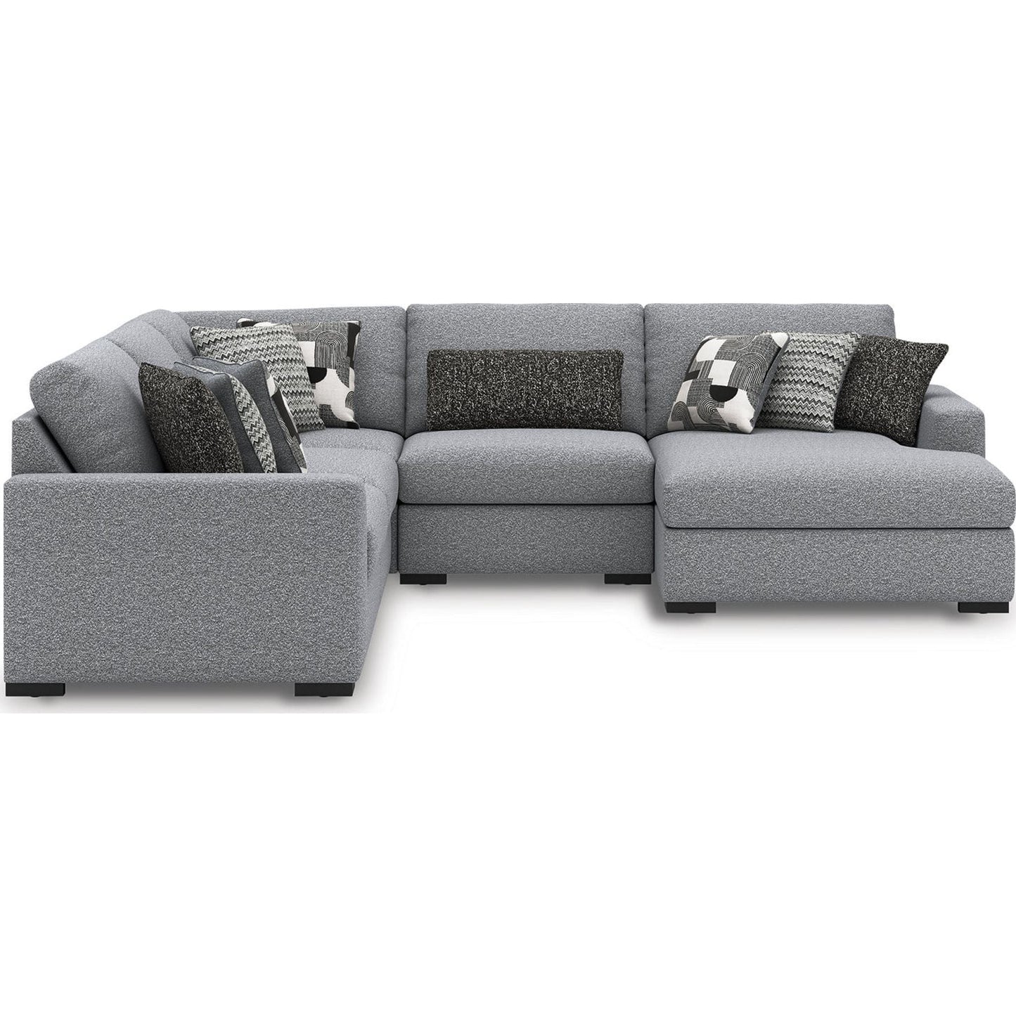 Bealton 5 Piece Sectional with Chaise - Salt and Pepper