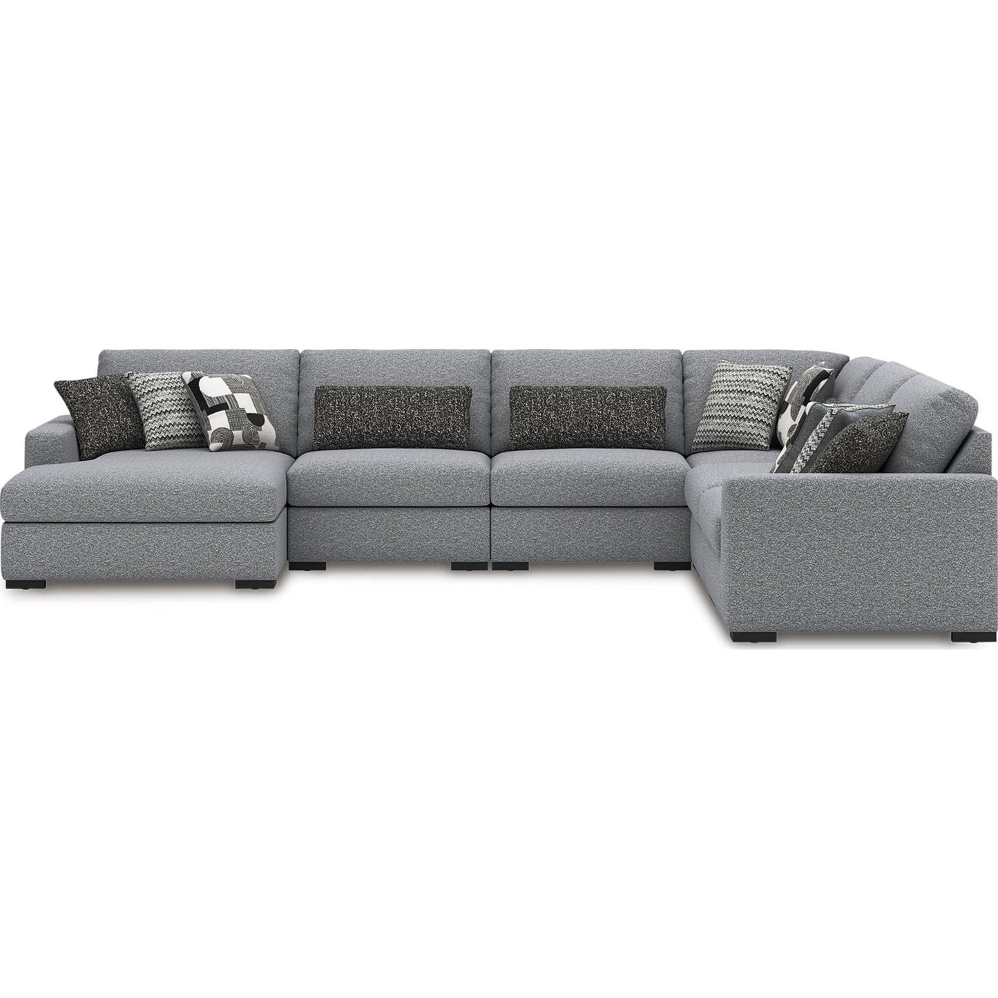 Bealton 6 Piece Sectional with Chaise - Salt and Pepper