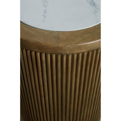 Camdill End Table - Light Brown/White